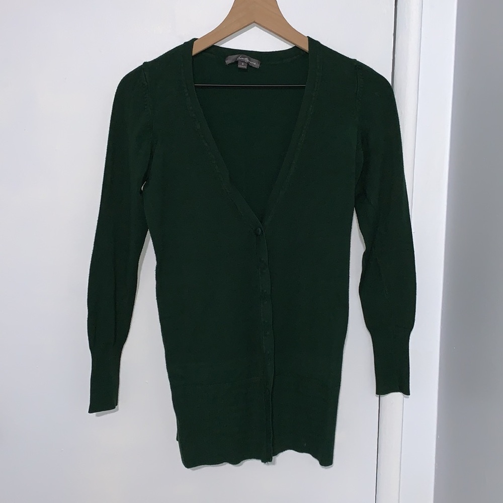 Forest green cardigan